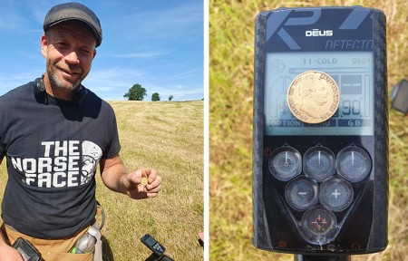 7 years of detecting: my first gold coin